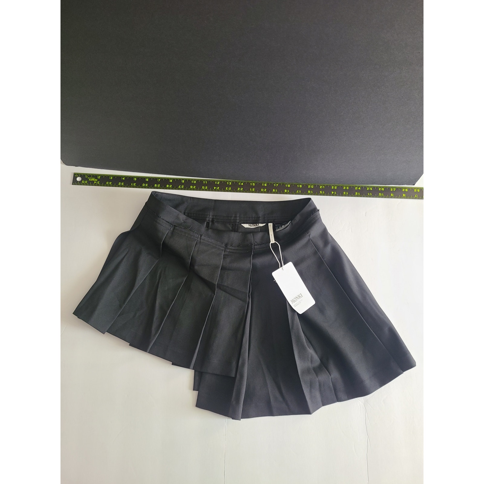 Monki Asymmetrical Pleated Mini Skirt Nwt Size 4 — image 2 of 8